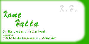 kont halla business card